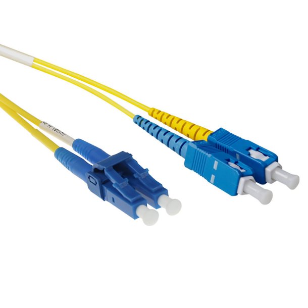 ACT 1 meter LSZH Singlemode 9/125 OS2 short boot fiber patch cable duplex with LC and SC connectors