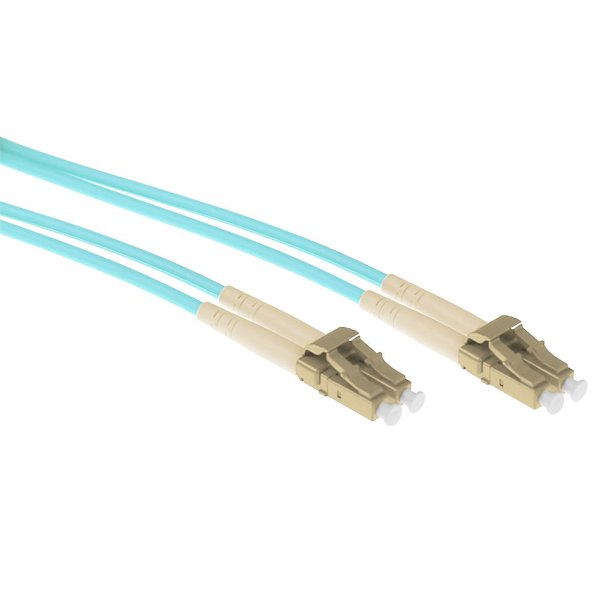 ACT 0,5 meter multimode 50/125 OM3 duplex armored fiber patch cable with LC connectors