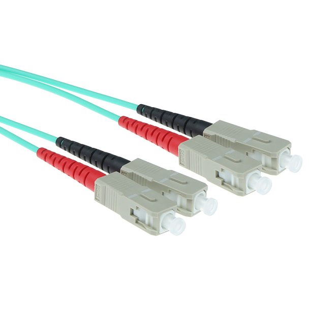 ACT 0.5 meter LSZH Multimode 50/125 OM3 fiber patch cable duplex with SC connectors