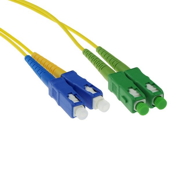 ACT 1 meter LSZH Singlemode 9/125 OS2 fiber patch cable duplex with SC/APC and SC/PC connectors