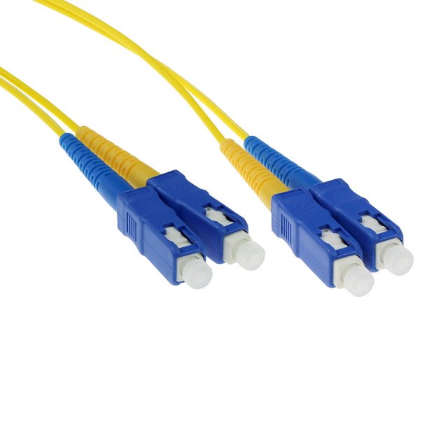 ACT 0.5 meter LSZH Singlemode 9/125 OS2 fiber patch cable duplex with SC connectors