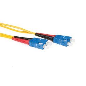 ACT 7 meter LSZH Singlemode 9/125 OS2 fiber patch cable duplex with SC connectors