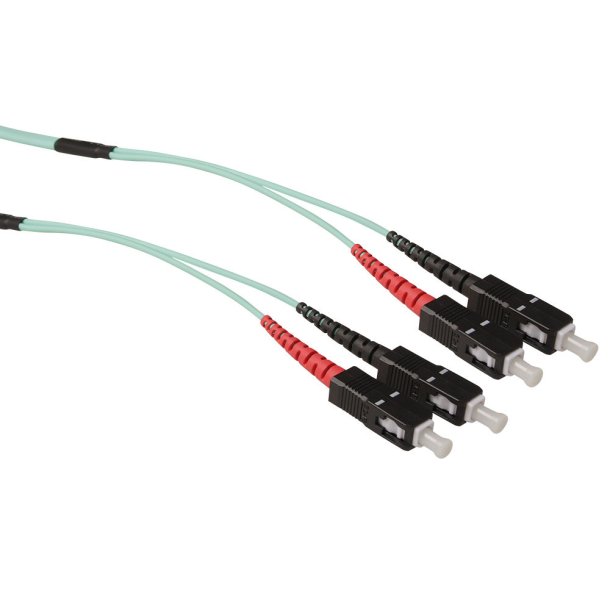 ACT 10 meter Multimode 50/125 OM3 duplex ruggedized fiber cable with SC connectors