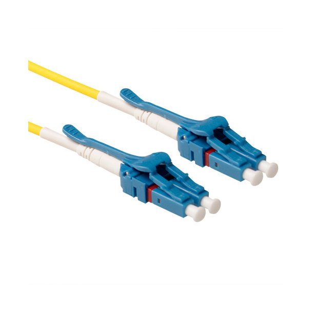 ACT 3 meter Singlemode 9/125 OS2 G657A duplex uniboot fiber cable with LC connectors with extractor