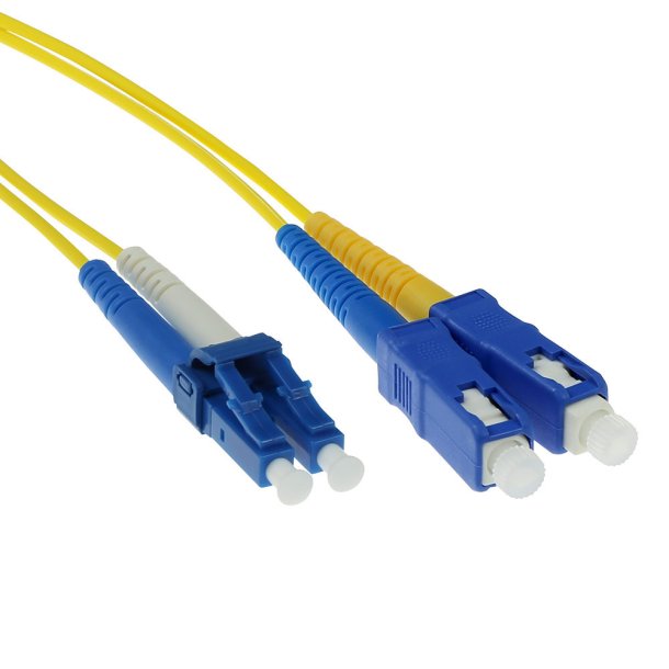 ACT 7 meter LSZH Singlemode 9/125 OS2 fiber patch cable duplex with LC and SC connectors