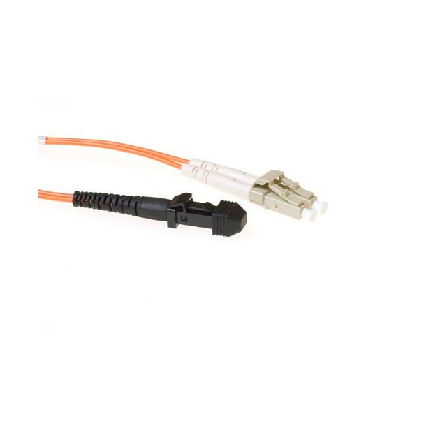 ACT 1 meter LSZH Multimode 62.5/125 OM1 fiber patch cable duplex with MTRJ and LC connectors