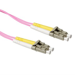 ACT 0.5 meter LSZH Multimode 50/125 OM4 fiber patch cable duplex with LC connectors