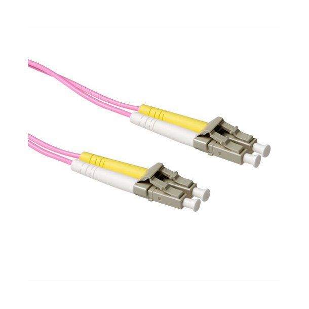 ACT 0.5 meter LSZH Multimode 50/125 OM4 fiber patch cable duplex with LC connectors