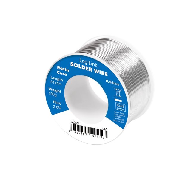 LogiLink Solder wire  0,56 mm, 2% copper content, 100g reel