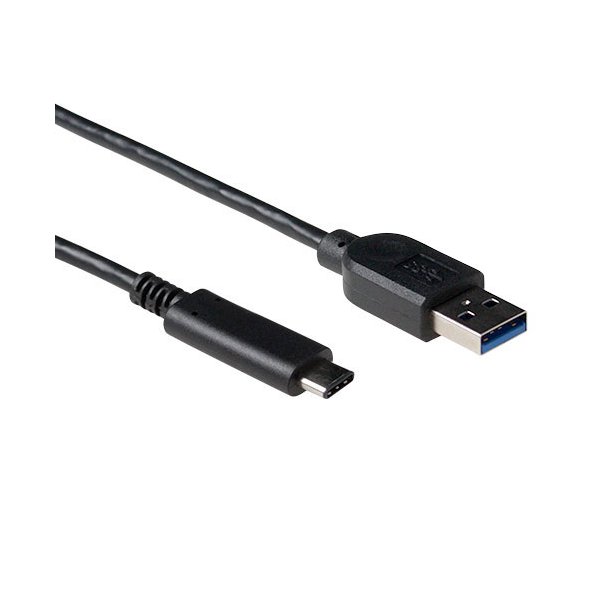 ACT USB 3.0 cable, USB-A to USB-C, 1 meter - Op til 5 Gbps - 20V @ 3A = 60W