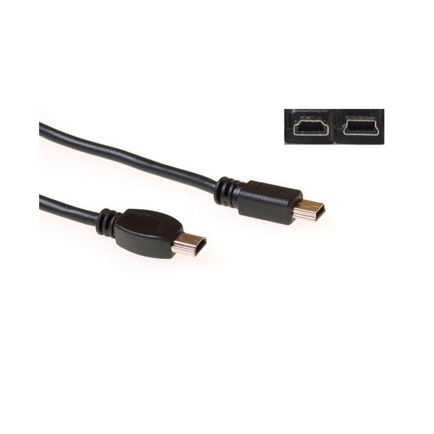 ACT 2.0 meter USB 2.0 OTG cable USB mini A5 male - USB mini B5 male