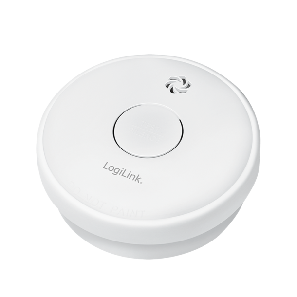 Smoke detector with replaceable zinc carbon battery, 1 year battery