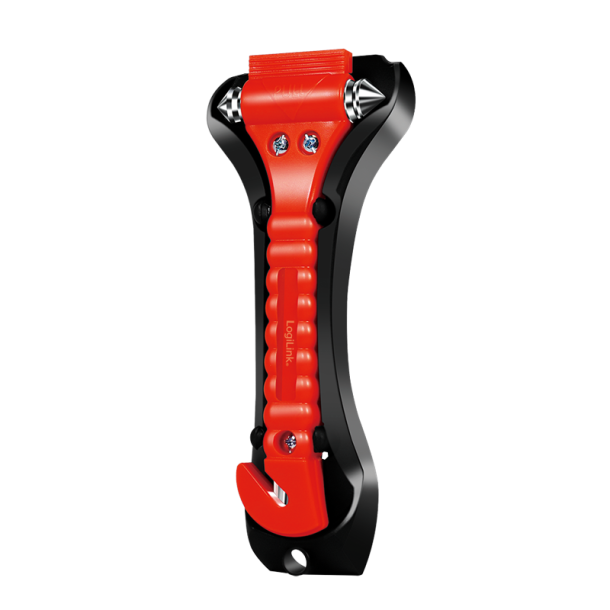 LogiLink 2-in-1emergency aid tool, with window breaker & belt cutter, oange