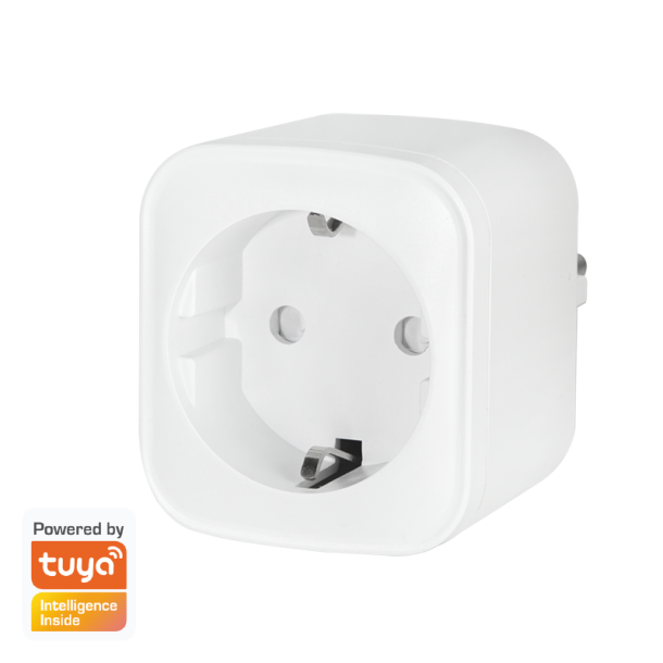 Wi-Fi smart plug socket, 1-way (CEE 7/7), Tuya compatible