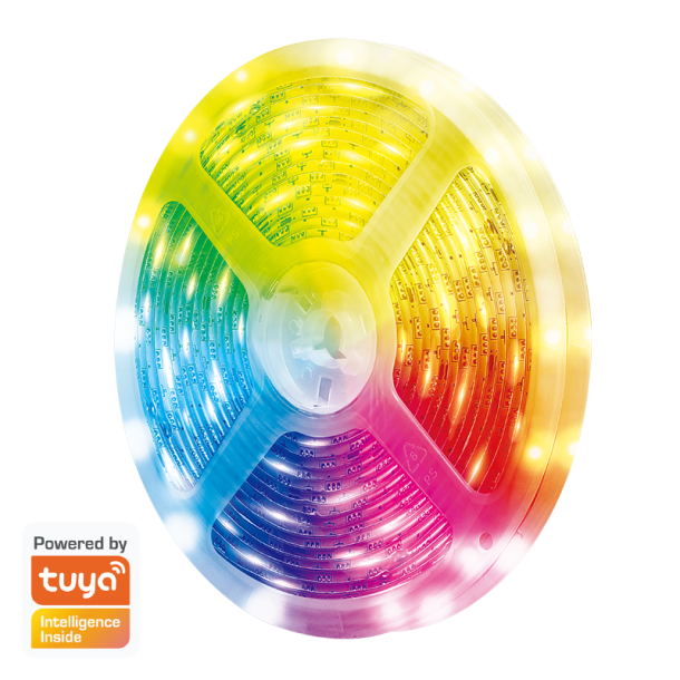 LogiLink Wi-Fi smart RGB-LED-tape, self-adhesive, Tuya compatible, 5 m