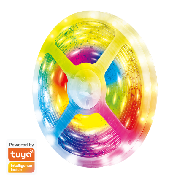 LogiLink Wi-Fi smart RGB-LED-tape, self-adhesive, Tuya compatible, 5 m