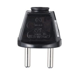 E-Line Stikprop rund uden jord. Sort. 230V 16A