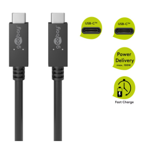 Goobay USB-C 3.2 PD Charging and Sync Cable 100 W - 0,5 m