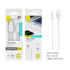 OnePlus kabel til iPhone 5/6 2 Amp - Hvid