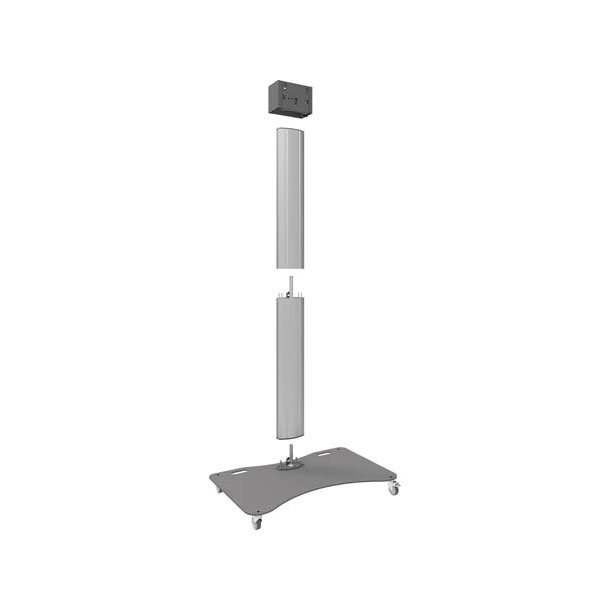 Fully divisible trolley for flat panels up to 90 inch, 85 kg, single construction