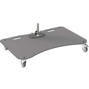 Wheeled base plate up to 65 inch, max. 60 kg, single construction (with pin)