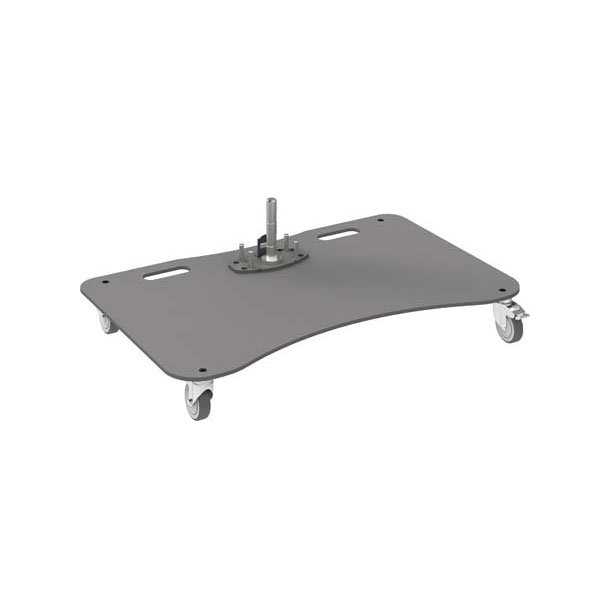 Wheeled base plate up to 65 inch, max. 60 kg, single construction (with pin)