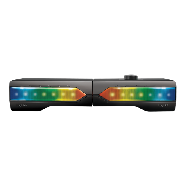 Mobile soundbar with party light, 2-in-1 gaming sound system