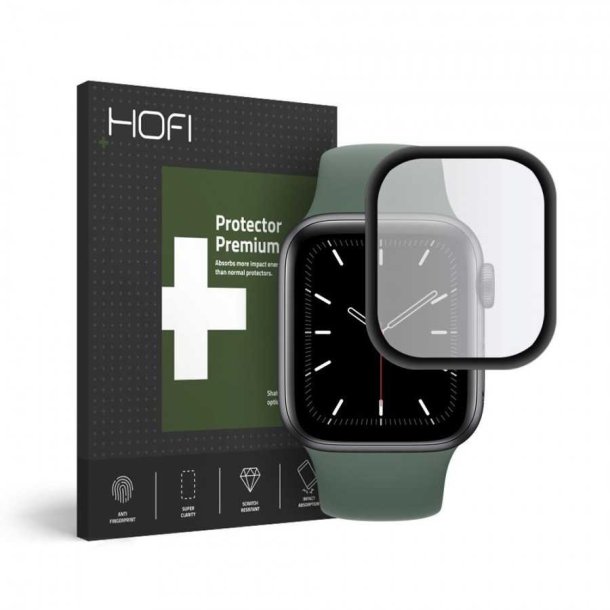 HOFI HYBRID GLASS APPLE WATCH 4/5/6/SE (44MM) BLACK