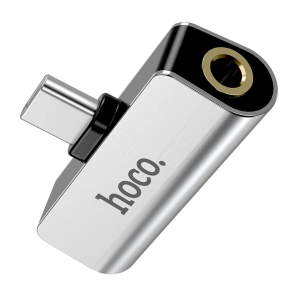 HOCO audio converter LS26 Type C - Jack 3,5mm + Typ C silver