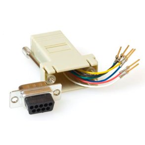 ACT Mountable Heavy Duty Adapter RJ-45 Female to 09 pole D-Sub Male