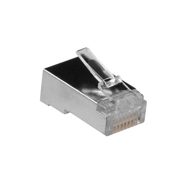 ACT RJ45 (8P/8C) shielded modulaire connector for round cable with stranded conductors