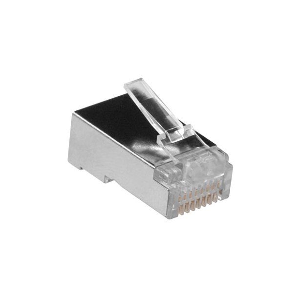 ACT RJ45 (8P/8C) shielded modulaire connector for round cable with solid conductors