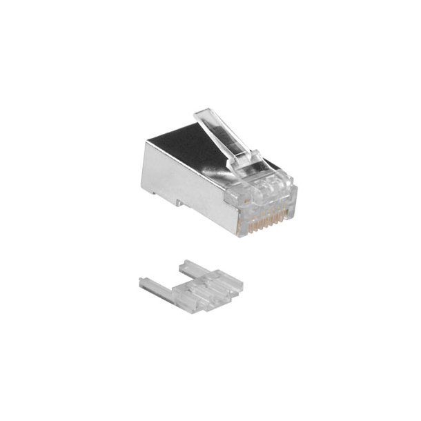 ACT RJ45 (8P/8C) CAT6 shielded modulaire connector for round cable with solid or standed conductors