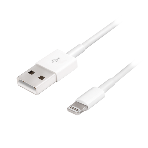 Apple Lightning to USB connection cable, MFI, white 1m