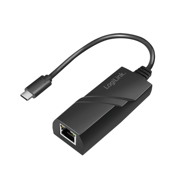 USB 3.2 Gen 1, USB-C to Gigabit adapter - Sort