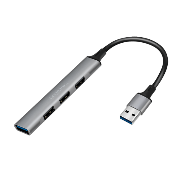 LogiLink USB 3.0 Hub med 4 porte. Slim alu design