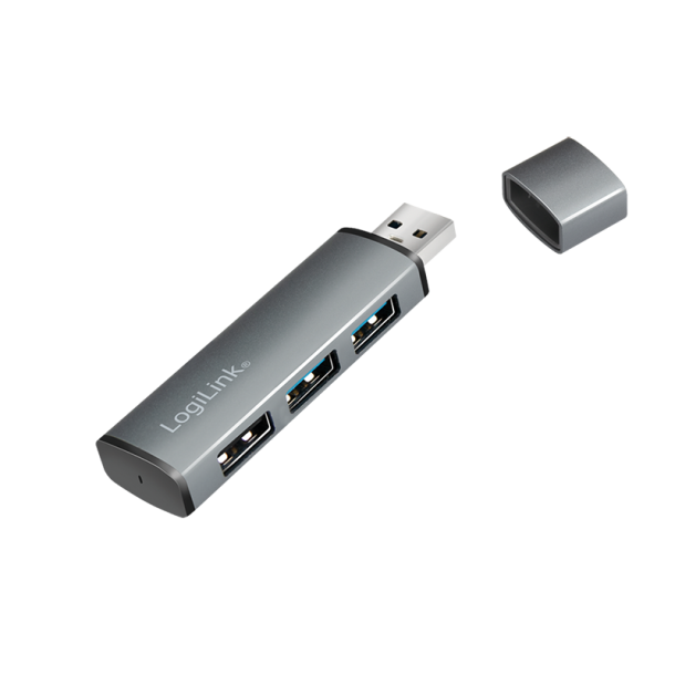 USB 3.2 Gen2, 3-port hub, with aluminum casing