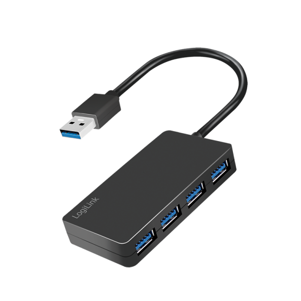 USB 3.2 Gen1, 4-port hub, black