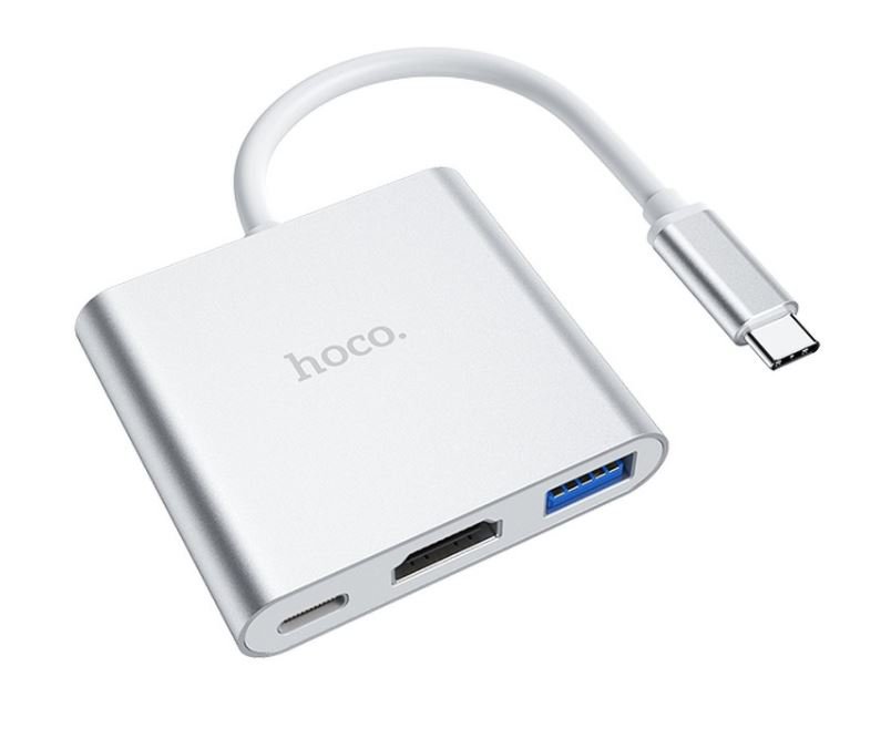 HOCO HUB HB14 Easy use Type C adapter (Type C to USB3.0 + HDMI+ Power ...