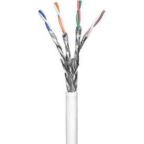 CAT 6 network cable, S/FTP (PiMF), AWG 27/7 (stranded), CCA, 305m