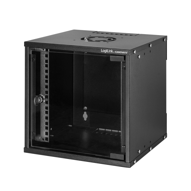 Network cabinet / wall rack 10 inch, 6U, assembled, black