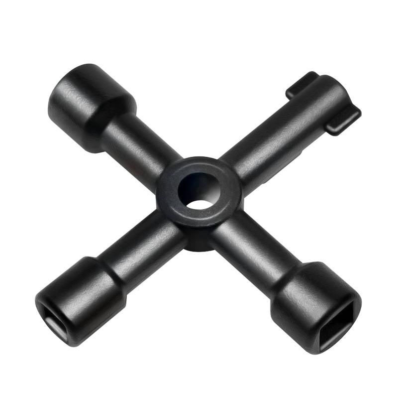 Universal cross key wrench for control cabinets and shut-off systems ...