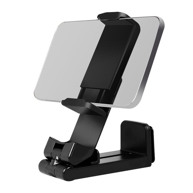 LogiLink Fold- & clampable smartphone holder, for 4.7-6.9", 360° rotatable, black