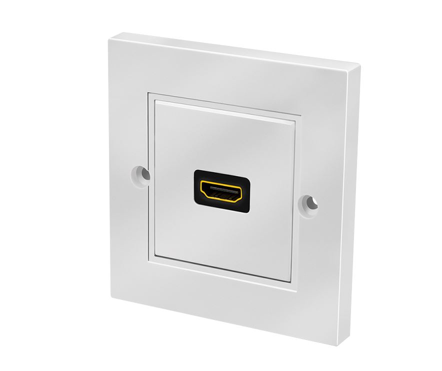 LogiLink HDMI wall plate with coupler HDMI Female/Female, 1-port, white