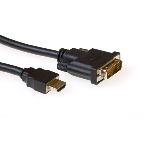 ACT HDMI A - DVI D SL M/M 1.00M