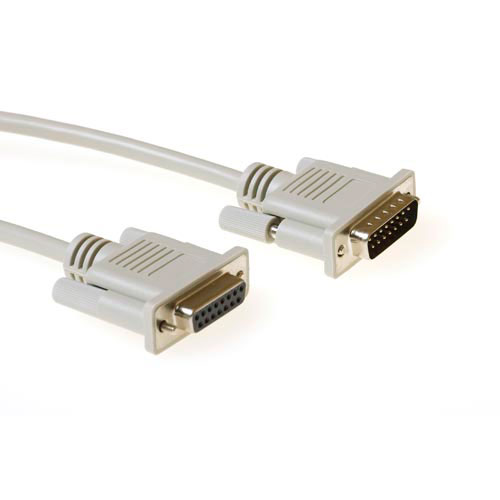 ACT 5 metre Serial 1:1 connection cable 15 pin D-sub male - 15 pin D-sub female