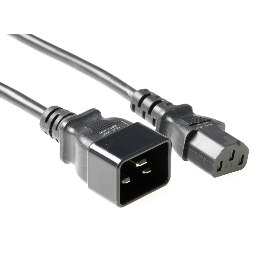 ACT POWERCORD C13-C20 BLACK 2.00M