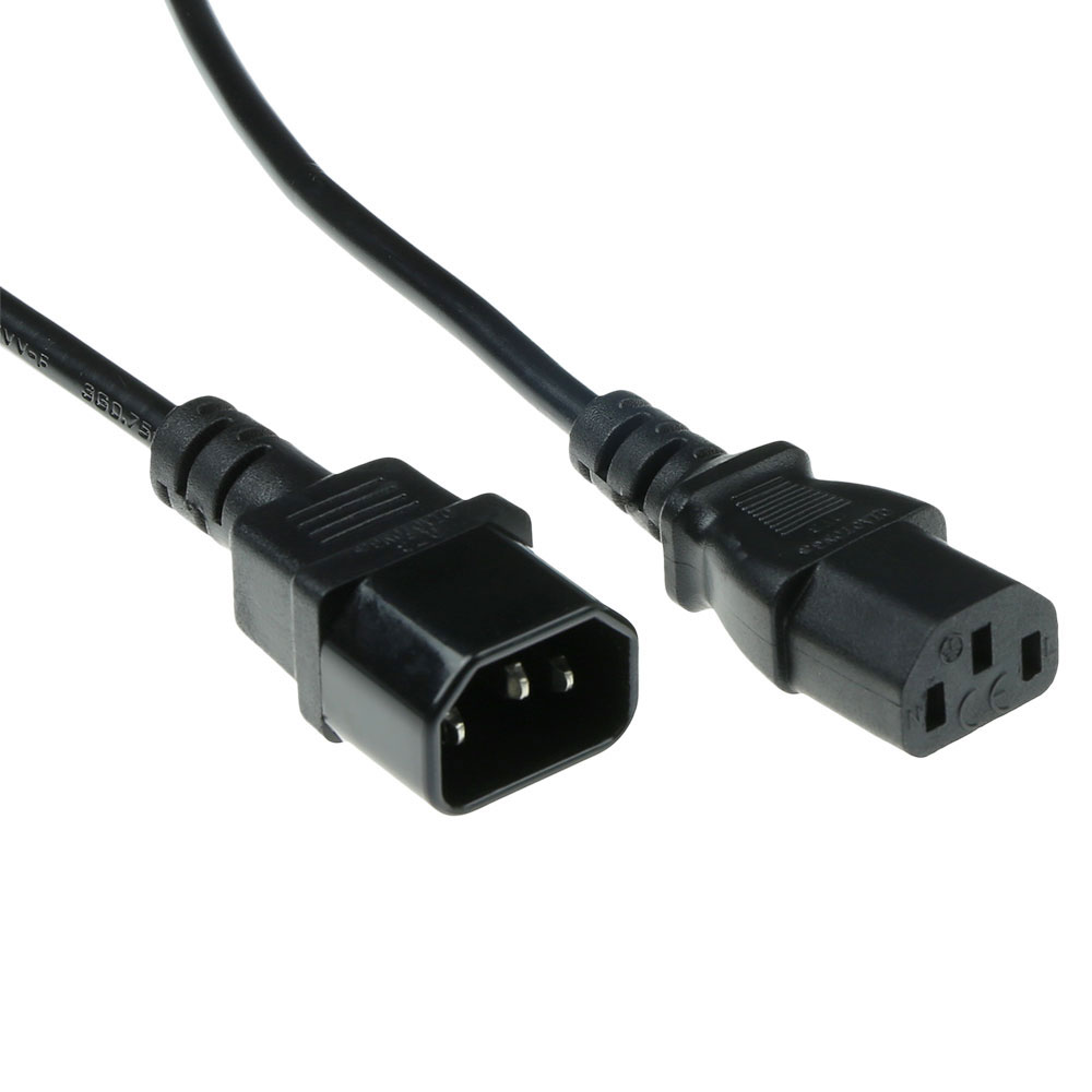 ACT POWERCORD C13-C14 BLACK 0.60M