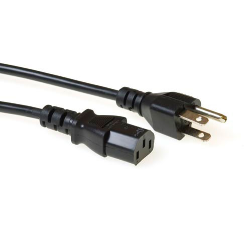 ACT Powercord USA plug - C13 black 2.5 m