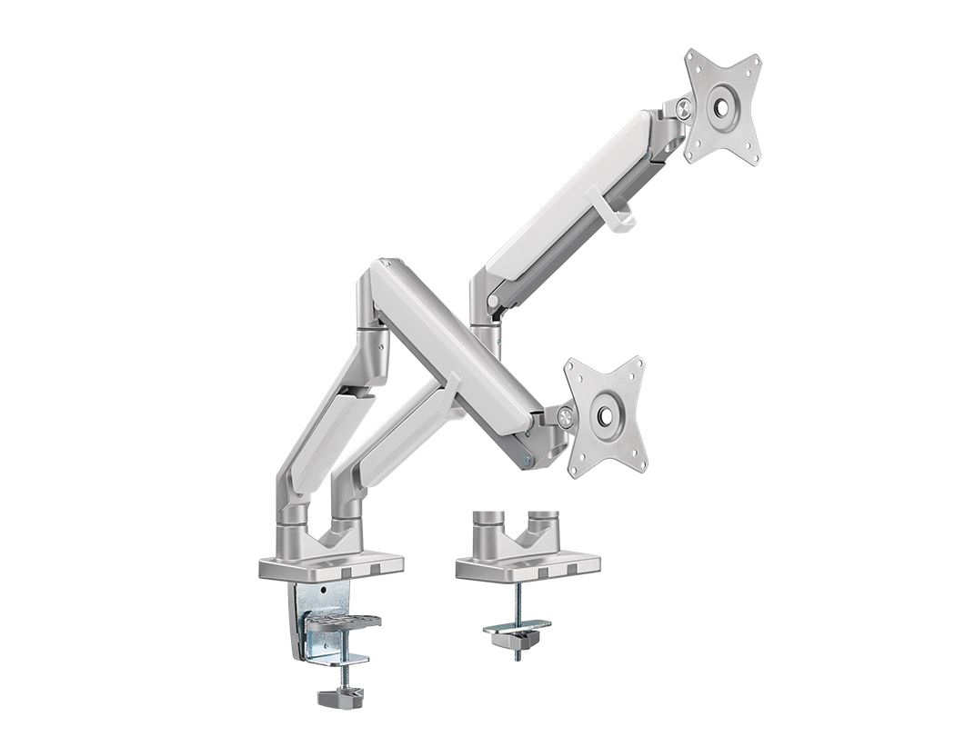 LogiLink Dual monitor mount, 17-32", aluminum, curved screens